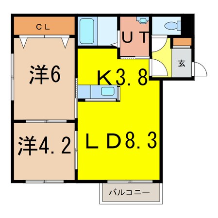 メイユール西２の物件間取画像